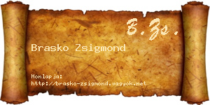 Brasko Zsigmond névjegykártya